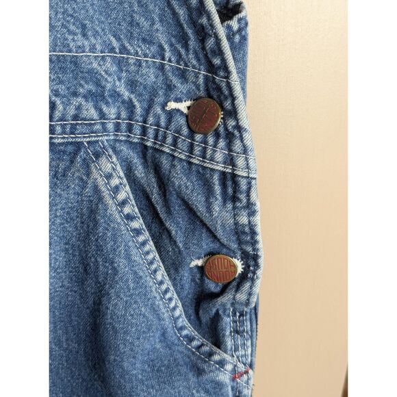 Round House Carpenter Bib Overalls Button Fly Made in USA Blue Men's Size 52 - Picture 9 of 16